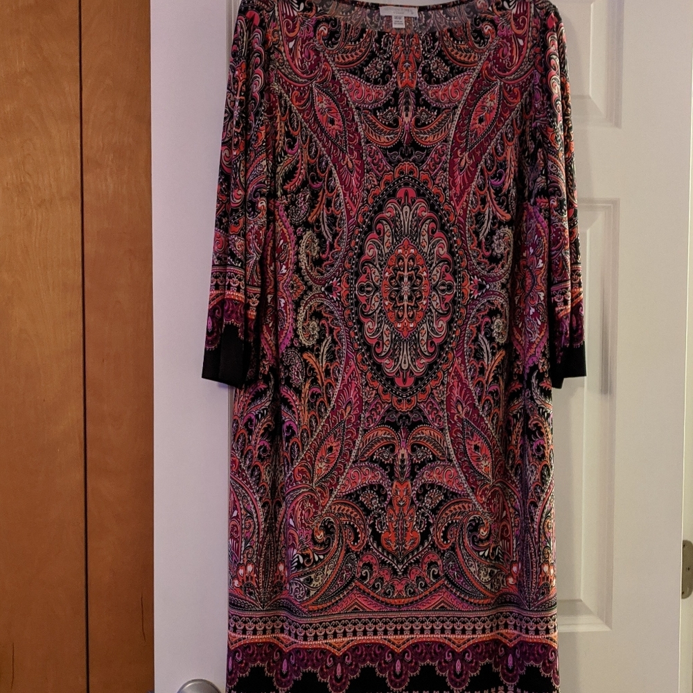 London Times print Sheath dress Size 14W